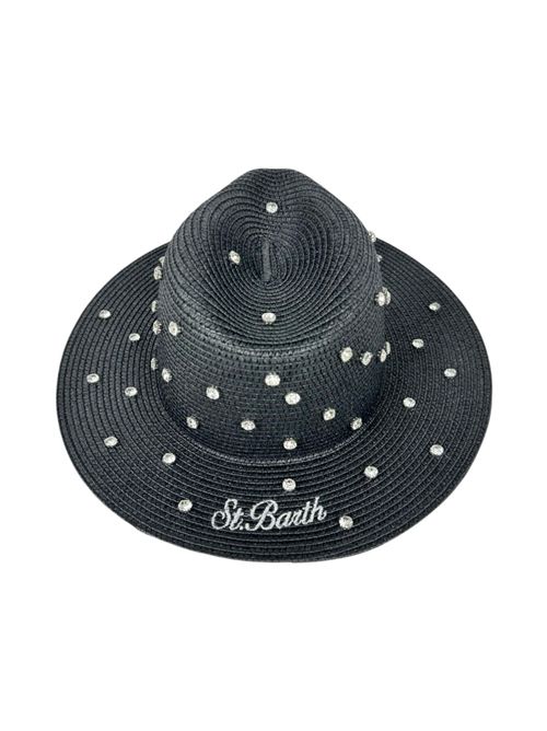 cappello donna con strass grigio MC2 Saint Barth | TRINA-STRAW00 STRASS